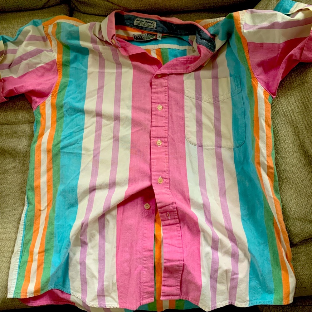 80’s pastel short sleeve buttondown.
